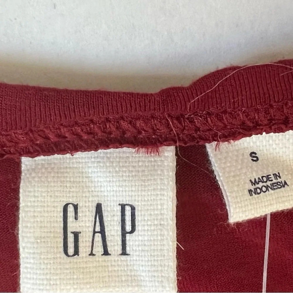 GAP womens Rust Orange knit Short sleeve Blouse top Small NWT - Picture 8 of 9